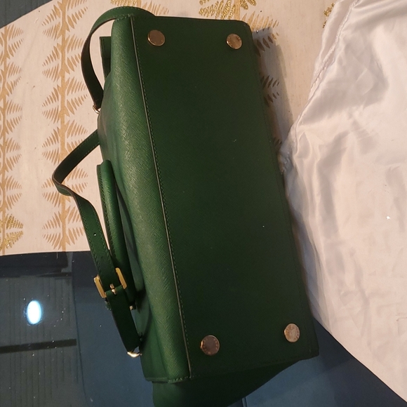 Michael Kors Selma Saffiano leather satchel large gooseberry green with wallet - Picture 4 of 8